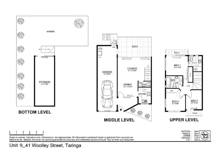 Floorplan of Homely townhouse listing, 9/41 Woolley Street, Taringa QLD 4068