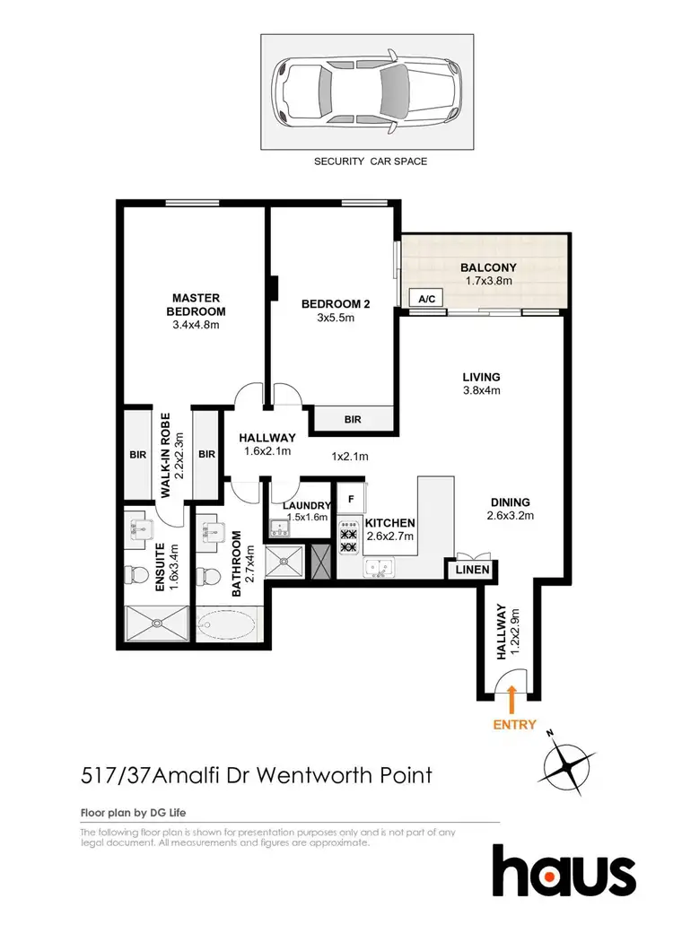 Floorplan of Homely apartment listing, 517/37 Amalfi Drive, Wentworth Point NSW 2127