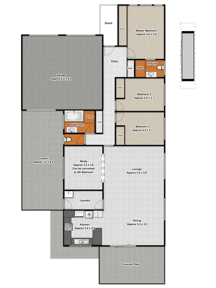 Floorplan of Homely house listing, 4 Quamby Crt, Wattle Grove NSW 2173