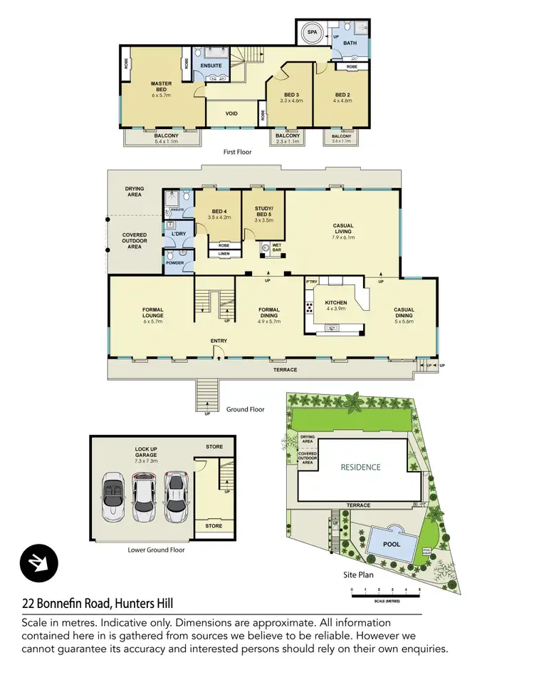 Floorplan of Homely house listing, 22 Bonnefin Road, Hunters Hill NSW 2110