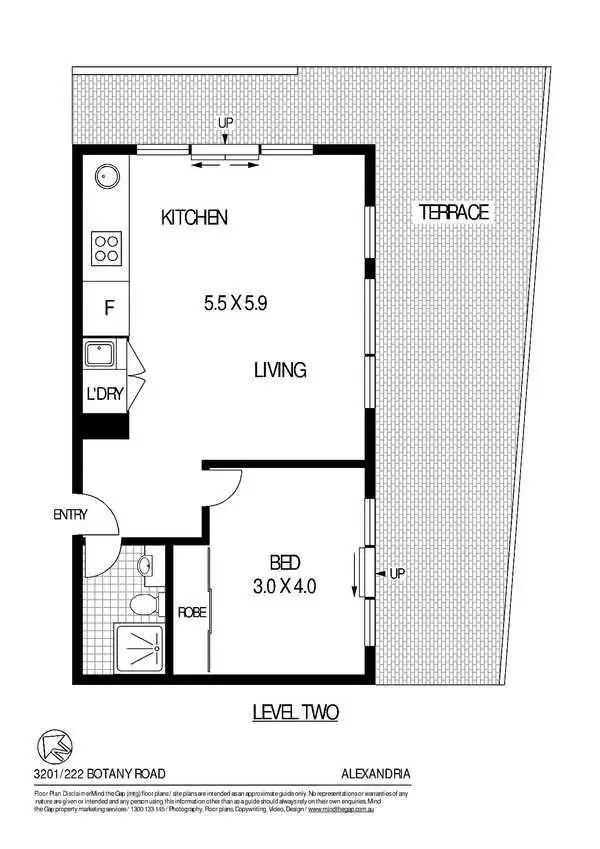 Floorplan of Homely apartment listing, B201/222 Botany Road, Alexandria NSW 2015
