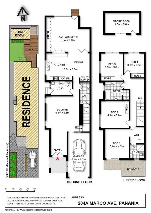 Floorplan of Homely semi-detached listing, 204a Marco Avenue, Panania NSW 2213