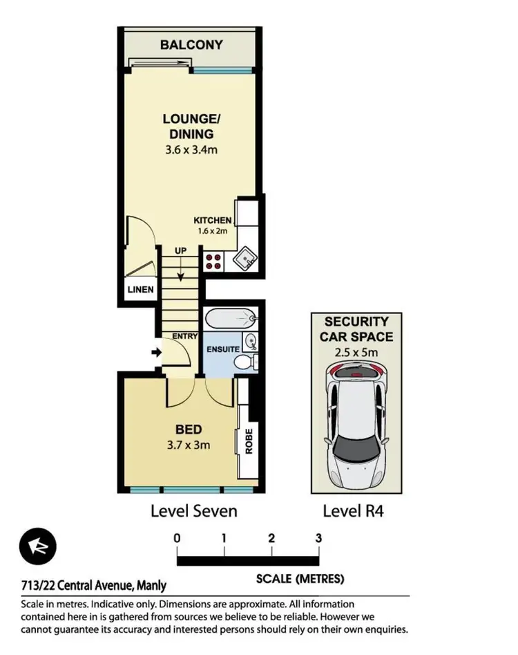 Floorplan of Homely apartment listing, 713/22 Central Avenue, Manly NSW 2095