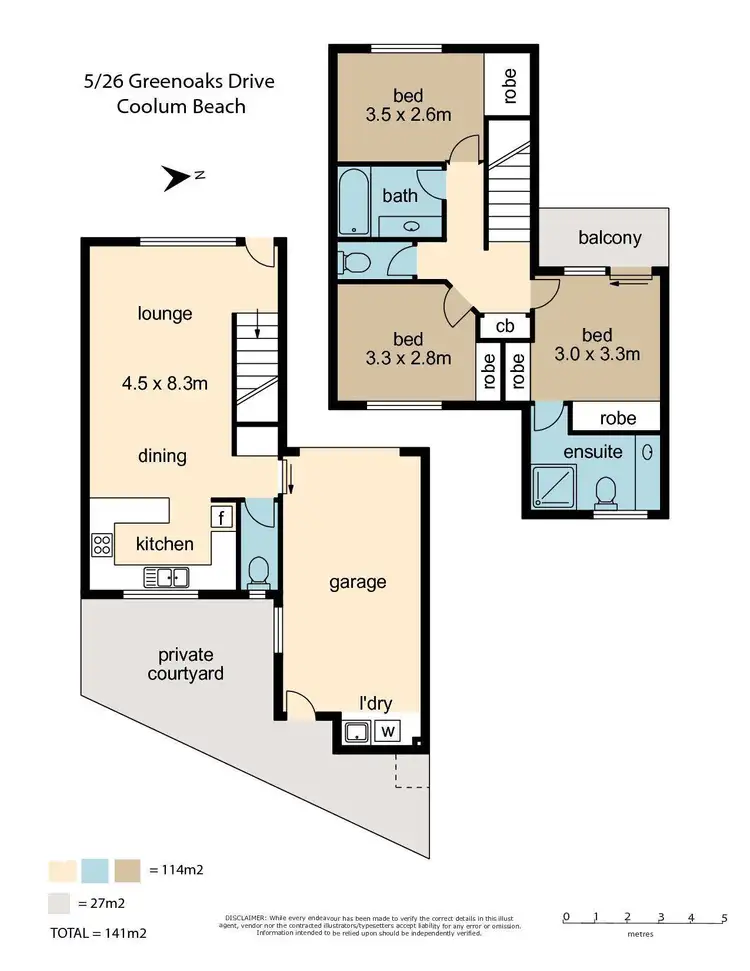 Floorplan of Homely unit listing, 5/26 Greenoaks Drive, Coolum Beach QLD 4573
