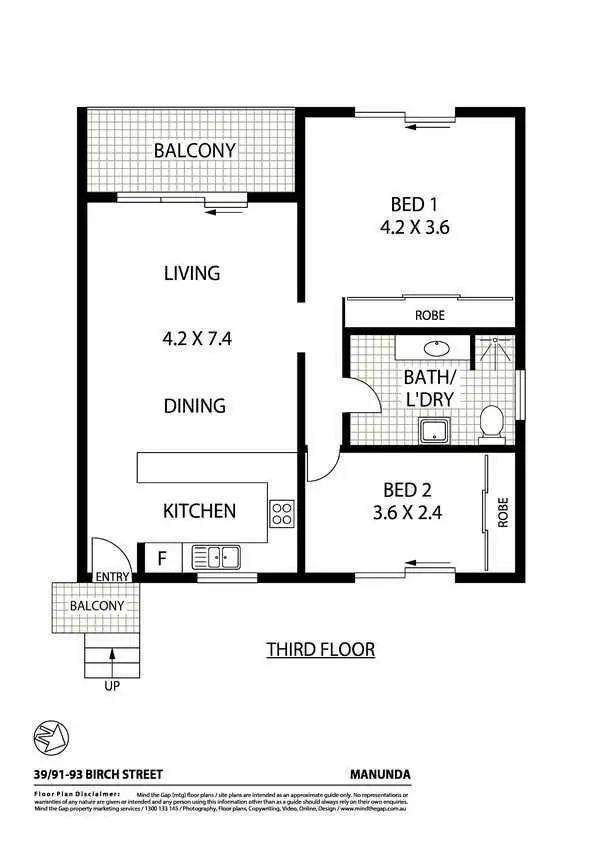 Floorplan of Homely unit listing, 39/91-93 Birch Street, Manunda QLD 4870
