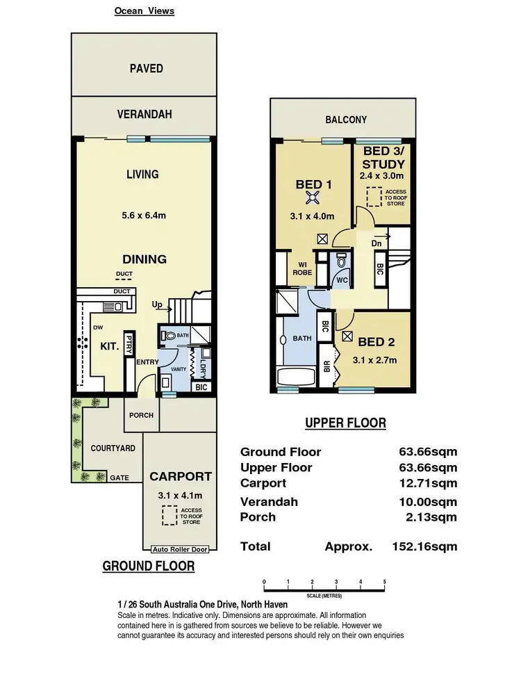 Floorplan of Homely semi-detached listing, 1/26-28 South Australia One Drive, North Haven SA 5018