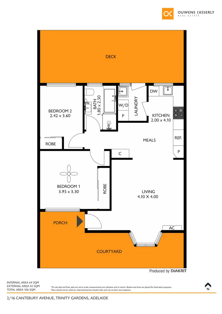 Floorplan of Homely unit listing, 2/16 Canterbury Avenue, Trinity Gardens SA 5068
