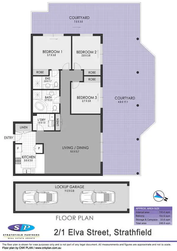 Floorplan of Homely apartment listing, 2/1 Elva Street, Strathfield NSW 2135