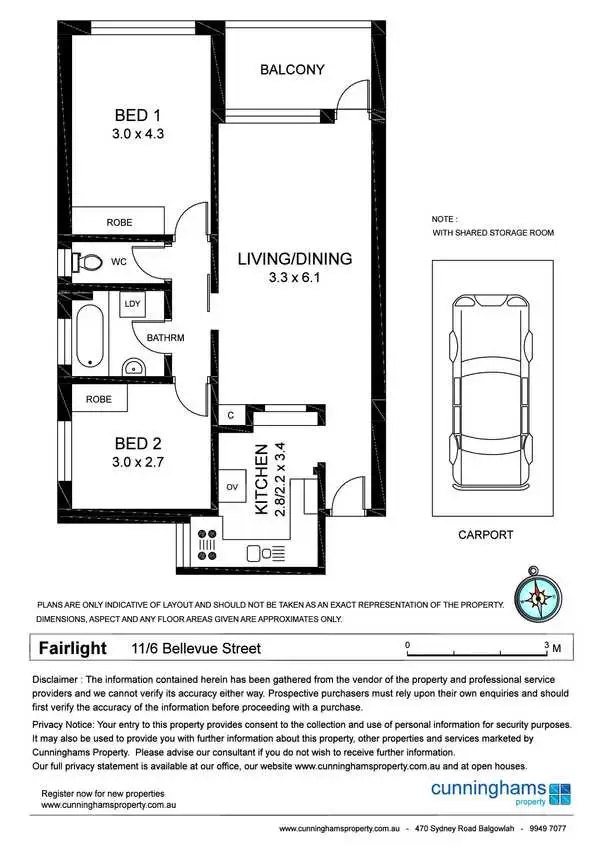 Floorplan of Homely unit listing, 11/6 Bellevue Street, Fairlight NSW 2094
