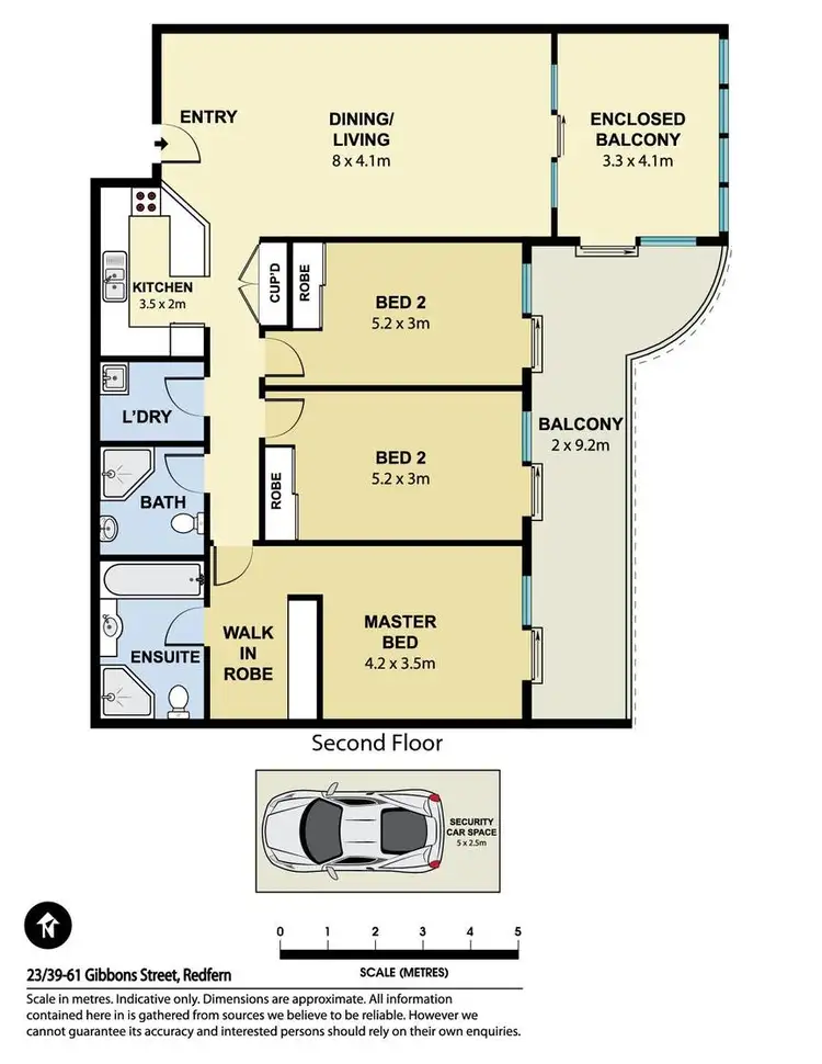 Floorplan of Homely apartment listing, 23/39-61 Gibbons Street, Redfern NSW 2016