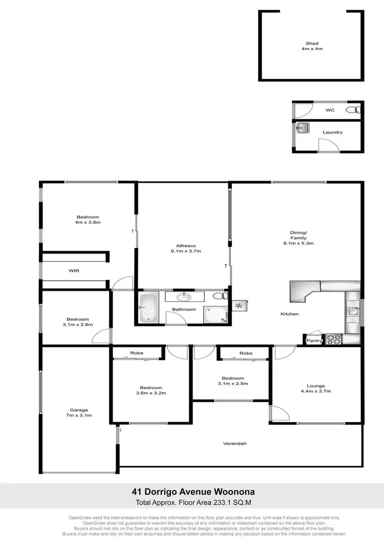 Floorplan of Homely house listing, 41 Dorrigo Avenue, Woonona NSW 2517