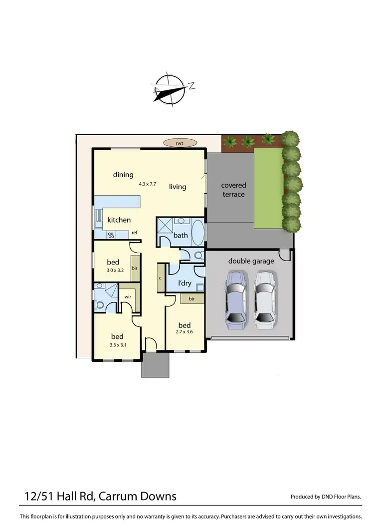 Floorplan of Homely unit listing, 12/51 Hall Road, Carrum Downs VIC 3201