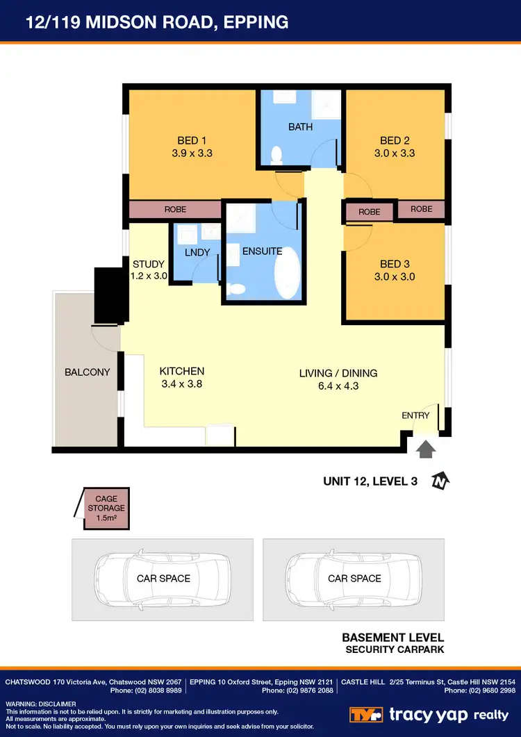Floorplan of Homely apartment listing, 12/119 Midson Road, Epping NSW 2121
