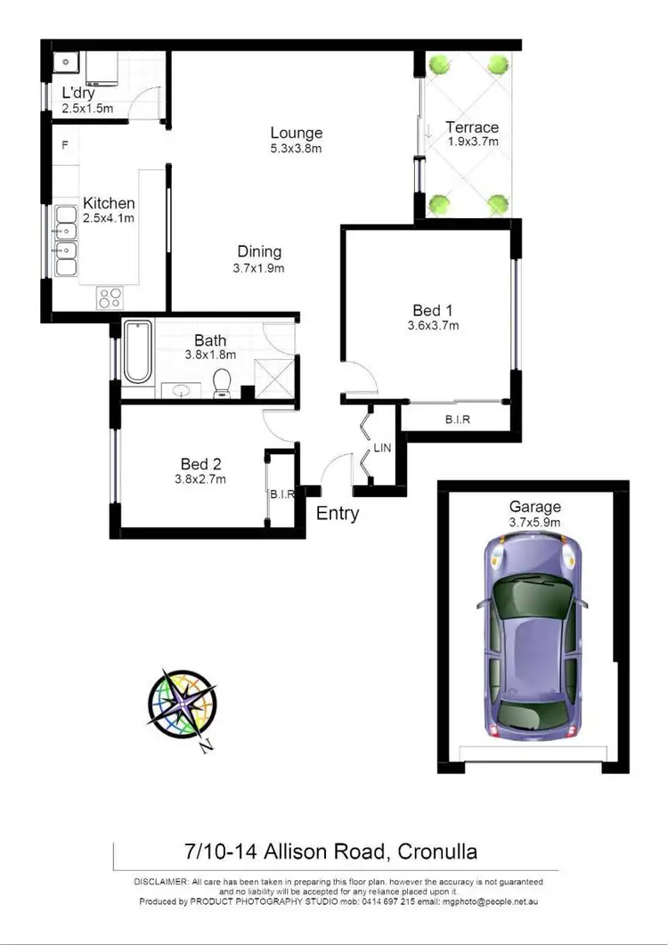 Floorplan of Homely unit listing, 7/10-14 Allison Road, Cronulla NSW 2230
