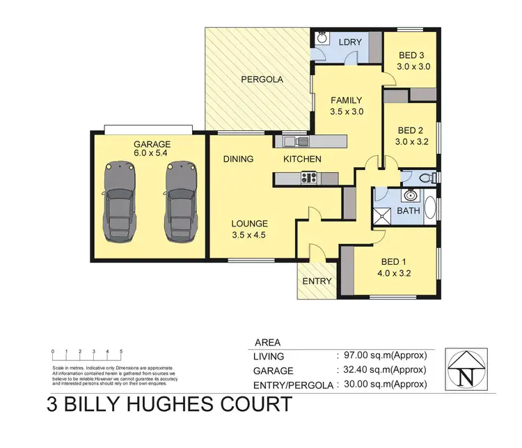 Floorplan of Homely house listing, 3 Billy Hughes Court, Wodonga VIC 3690