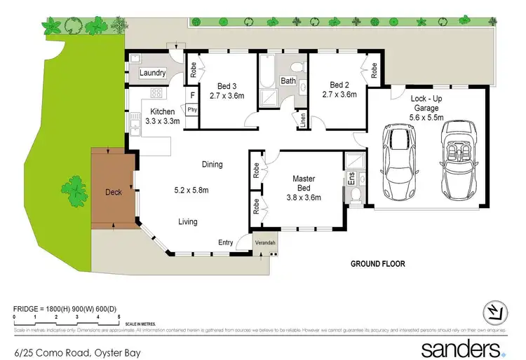 Floorplan of Homely villa listing, 6/25 Como Road, Oyster Bay NSW 2225