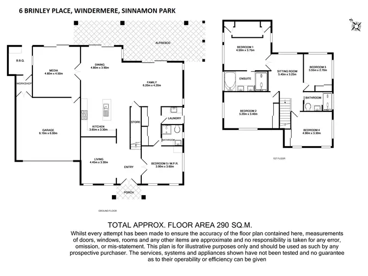 Floorplan of Homely house listing, 6 Brinley Place, Sinnamon Park QLD 4073