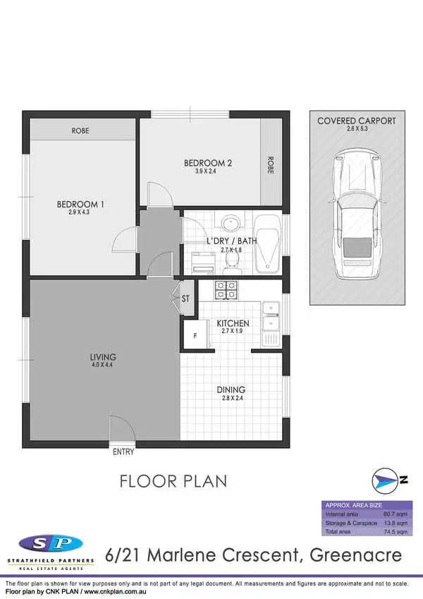 Floorplan of Homely apartment listing, 6/21 Marlene Crescent, Greenacre NSW 2190