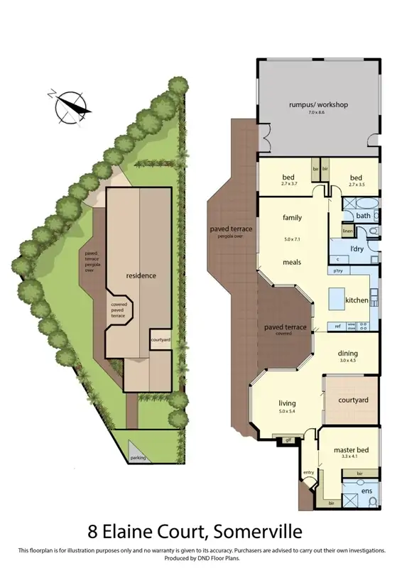 Floorplan of Homely house listing, 8 Elaine Court, Somerville VIC 3912