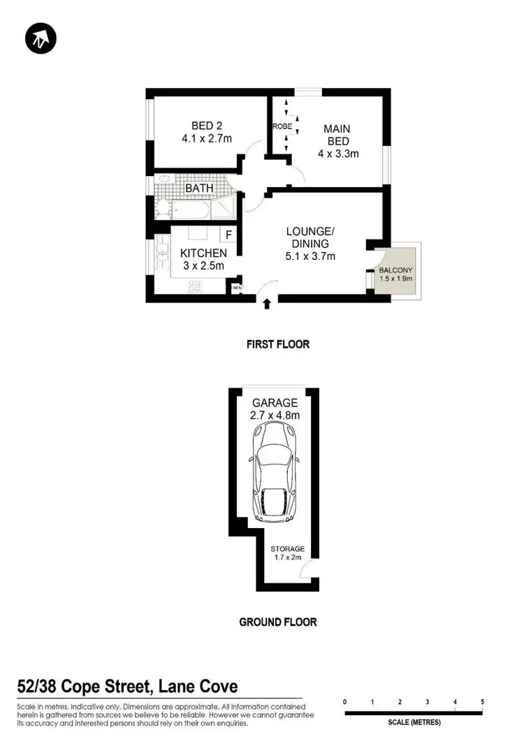 Floorplan of Homely apartment listing, 52/38 Cope Street, Lane Cove NSW 2066