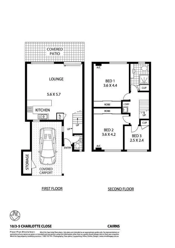 Floorplan of Homely apartment listing, 10/5 Charlotte Close, Woree QLD 4868