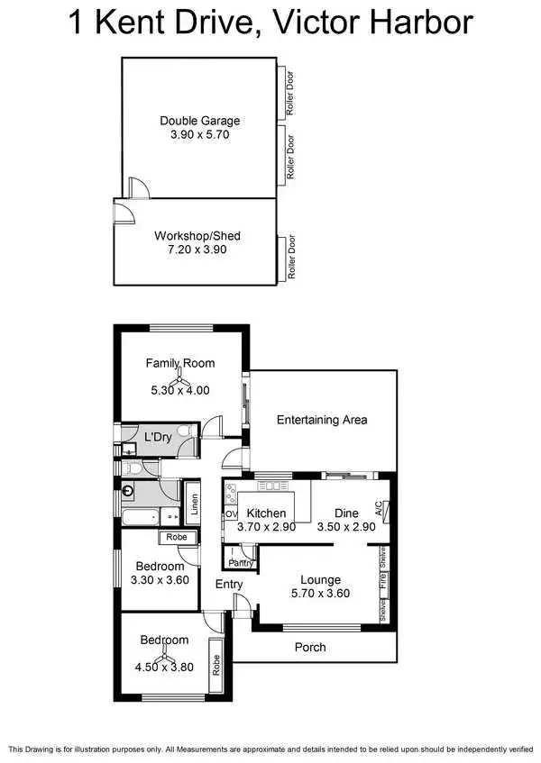 Floorplan of Homely house listing, 1 Kent Drive, Encounter Bay SA 5211