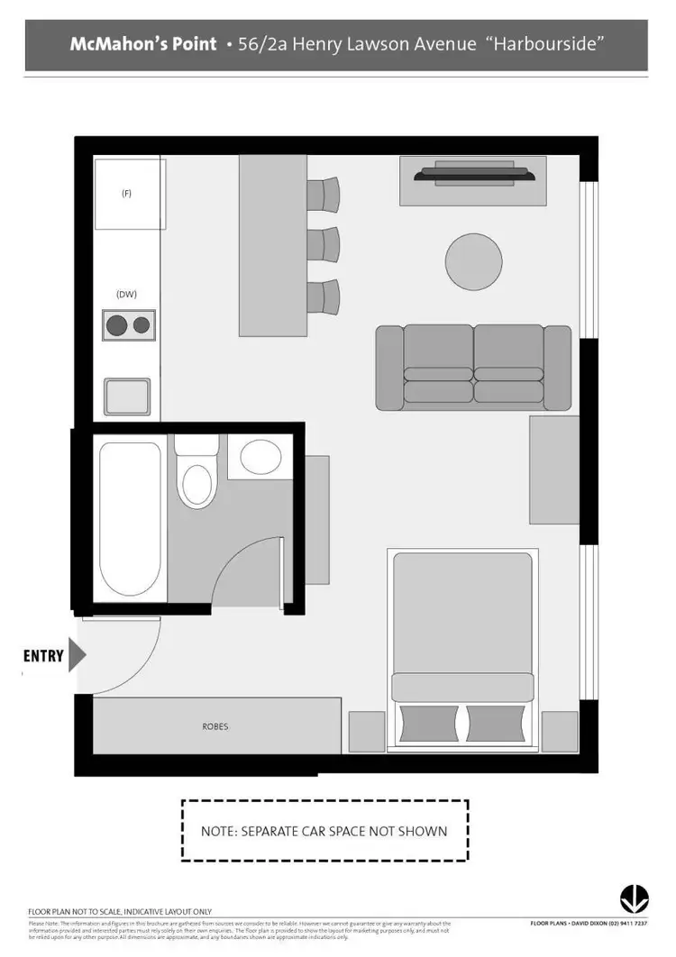 Floorplan of Homely studio listing, 56/2a Henry Lawson Avenue, Mcmahons Point NSW 2060