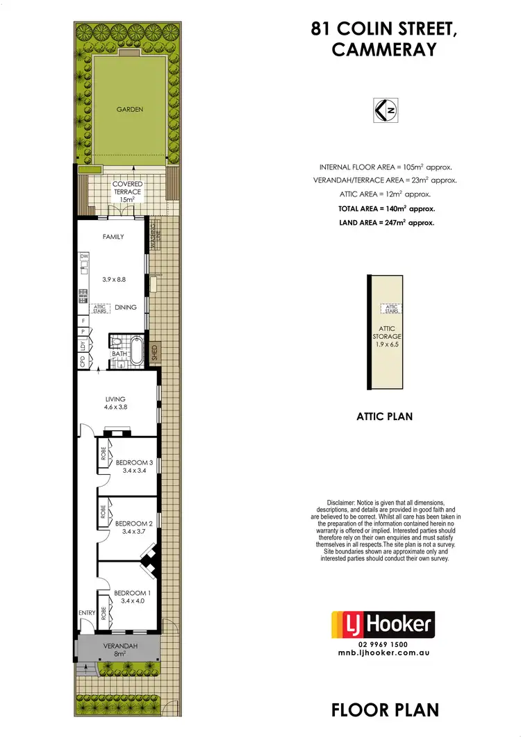 Floorplan of Homely semi-detached listing, 81 Colin Street, Cammeray NSW 2062