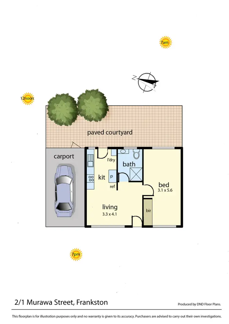 Floorplan of Homely unit listing, 2/1 Murawa Street, Frankston VIC 3199