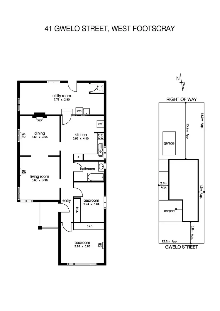Floorplan of Homely house listing, 41 Gwelo Street, West Footscray VIC 3012