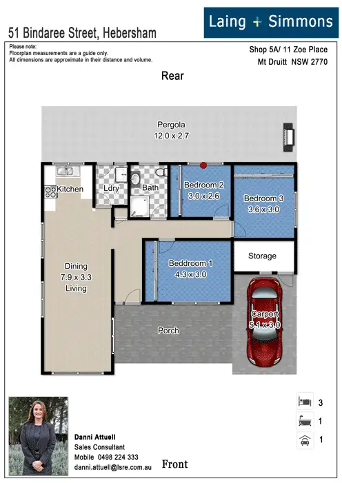 Floorplan of Homely house listing, 51 Bindaree Street, Hebersham NSW 2770