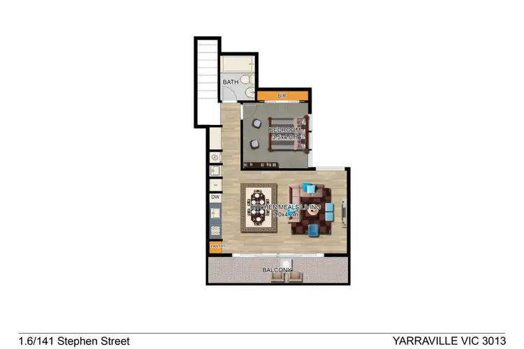 Floorplan of Homely apartment listing, 1.6/141 Stephen Street, Yarraville VIC 3013