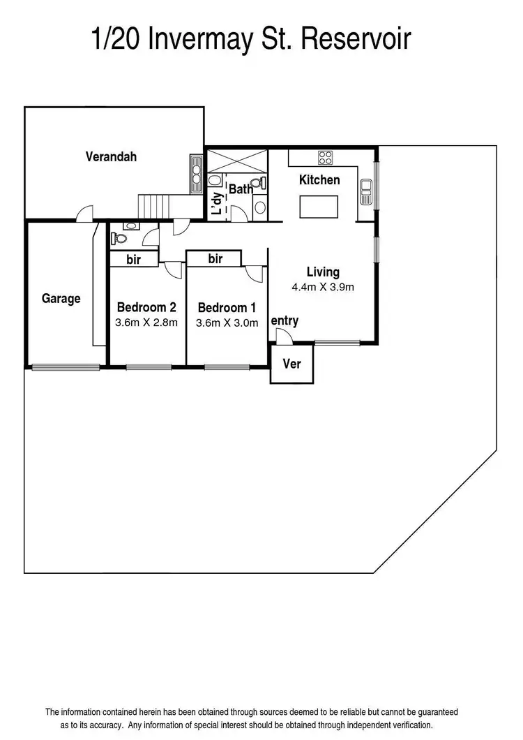 Floorplan of Homely unit listing, 1/20 Invermay Street, Reservoir VIC 3073