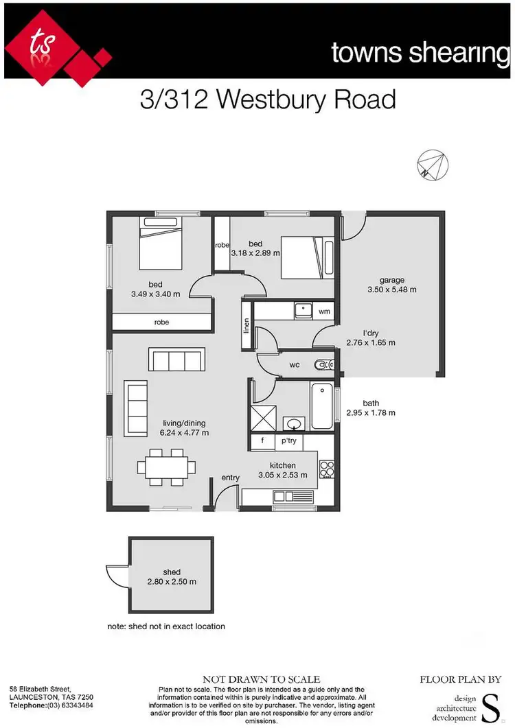 Floorplan of Homely unit listing, 3/312 Westbury Road, Prospect Vale TAS 7250