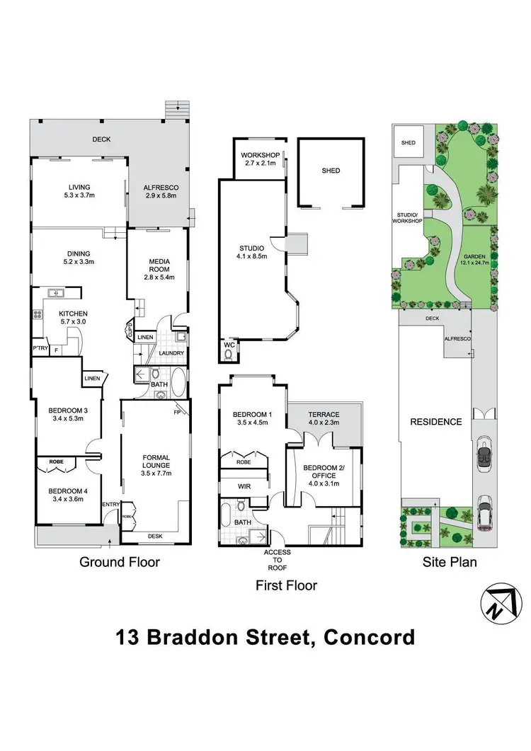 Floorplan of Homely house listing, 13 Braddon Street, Concord NSW 2137