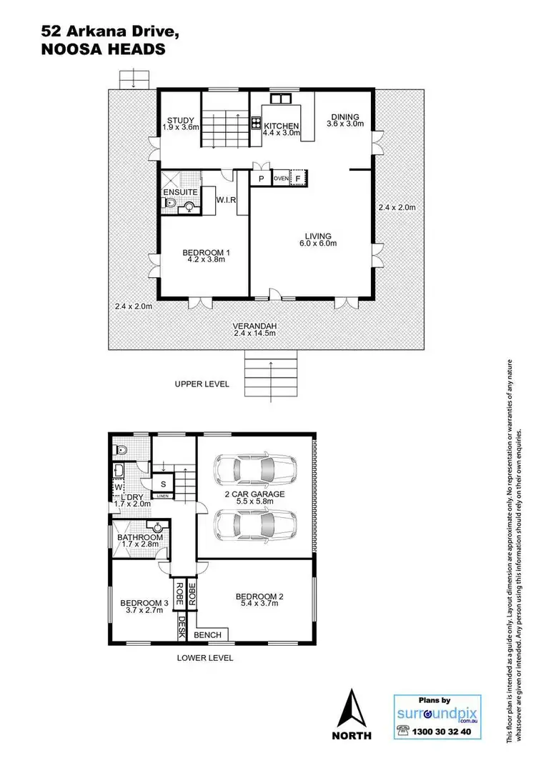 Floorplan of Homely house listing, 52 Arkana Drive, Noosa Heads QLD 4567