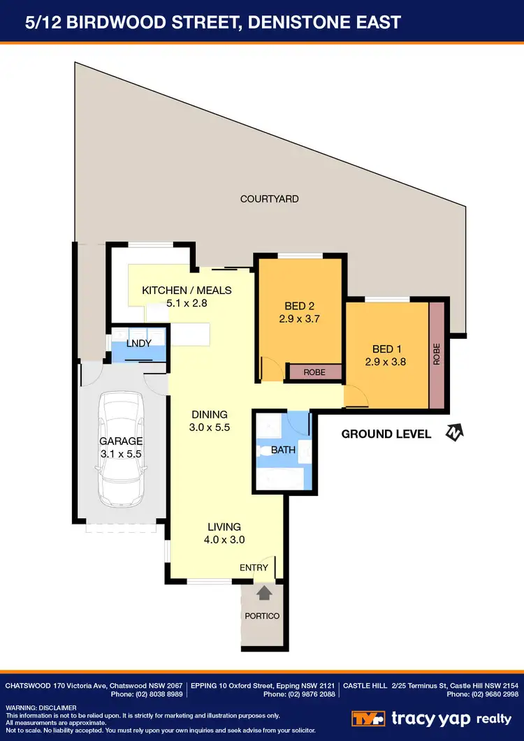 Floorplan of Homely villa listing, 5/12-14 Birdwood Street, Denistone East NSW 2112