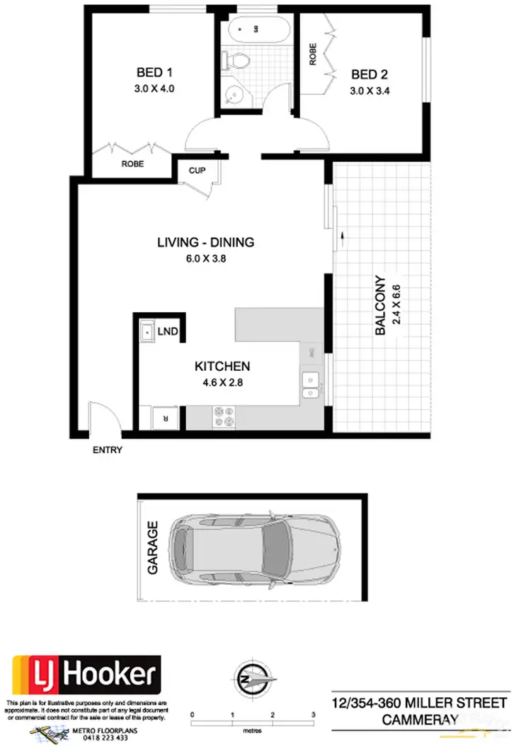 Floorplan of Homely unit listing, 12/360 Miller Street, Cammeray NSW 2062