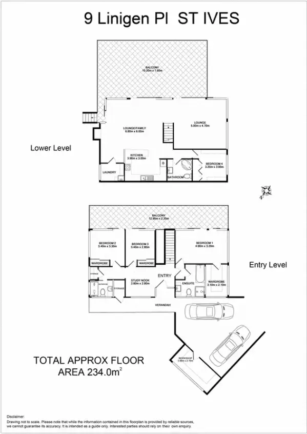 Floorplan of Homely house listing, 9 Linigen Place, St Ives NSW 2075