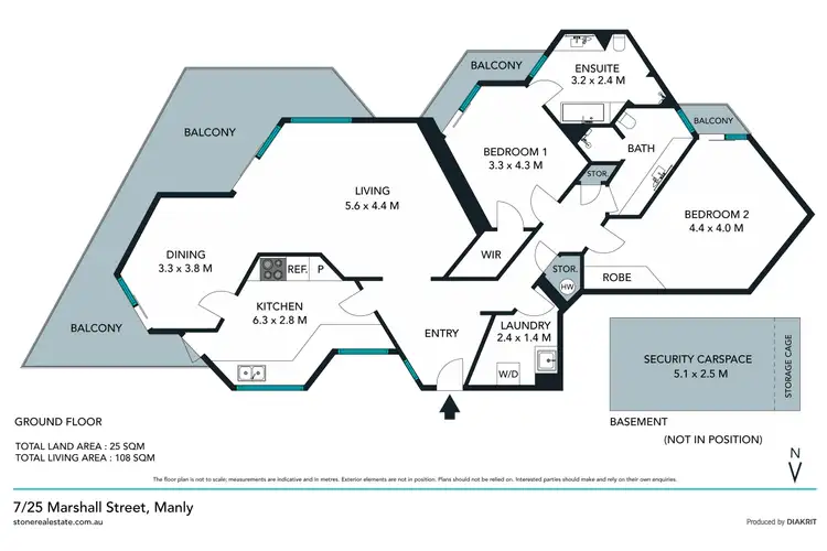 Floorplan of Homely apartment listing, 7/25 Marshall Street, Manly NSW 2095