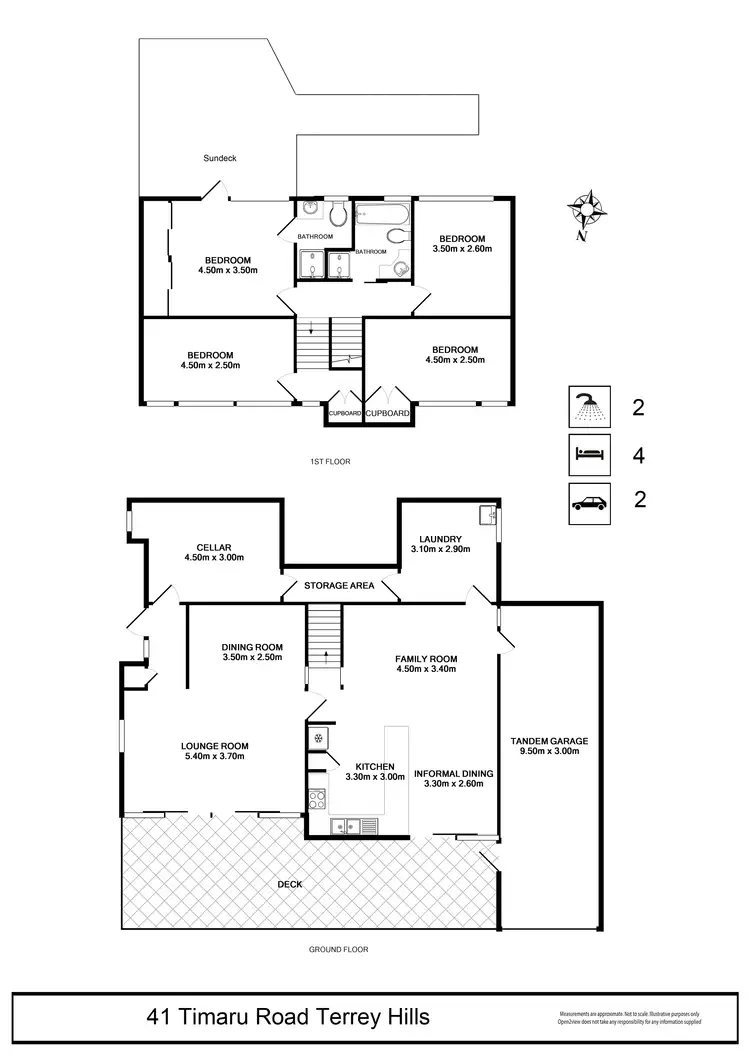 Floorplan of Homely house listing, 41 Timaru Road, Terrey Hills NSW 2084