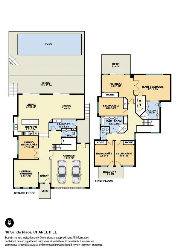 Floorplan of Homely house listing, 16 Sands Place, Chapel Hill QLD 4069