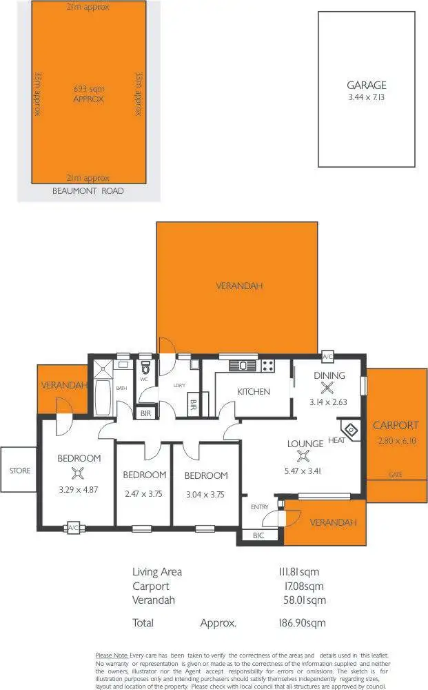 Floorplan of Homely house listing, 28 Beaumont Road, Smithfield Plains SA 5114