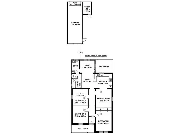 Floorplan of Homely house listing, 122 Frederick Street, Evandale SA 5069