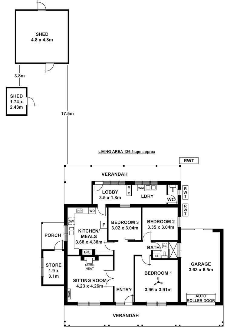 Floorplan of Homely house listing, 1 Goss Court, St Peters SA 5069