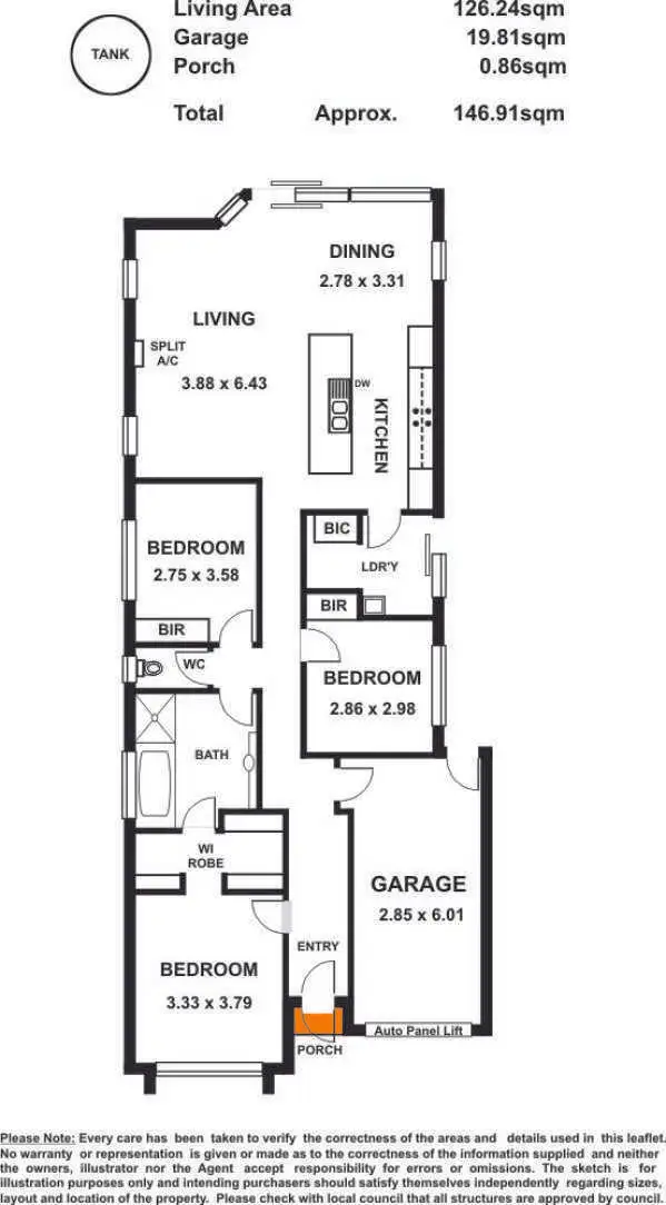 Floorplan of Homely house listing, 77a Dyott Avenue, Hampstead Gardens SA 5086