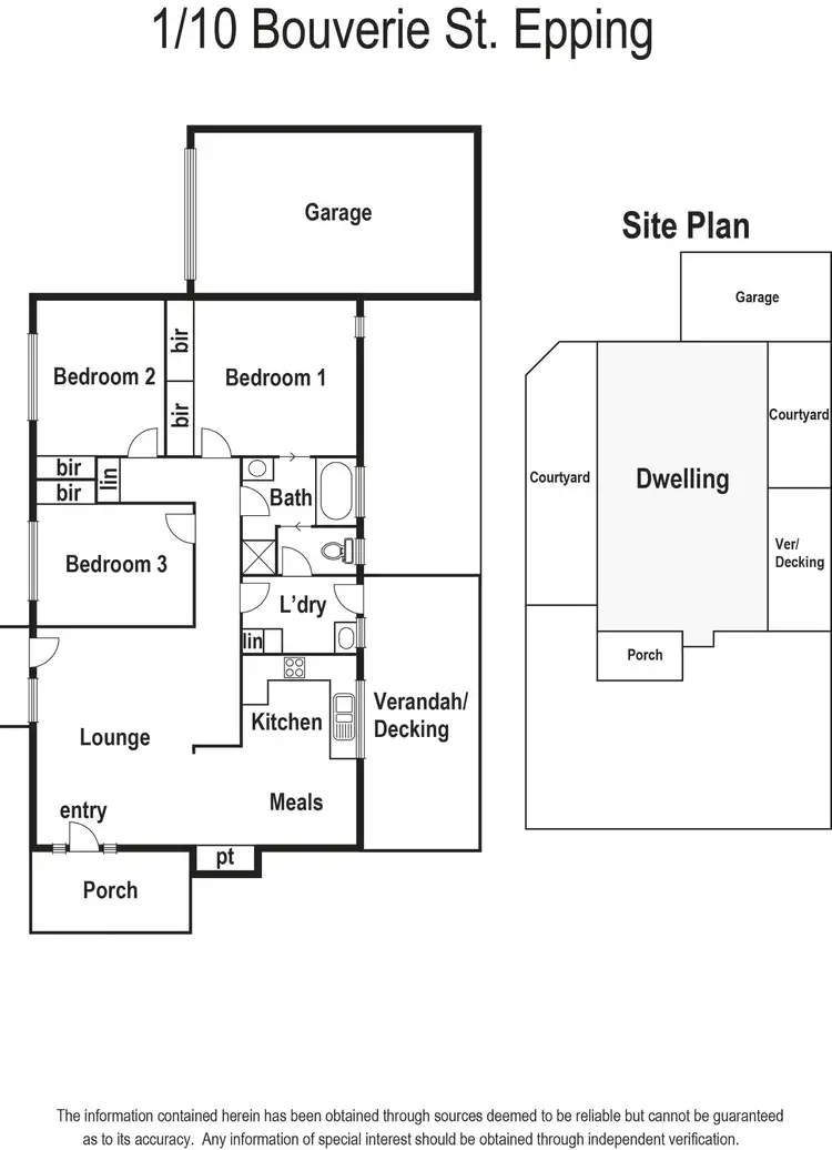 Floorplan of Homely unit listing, 1/10 Bouverie Place, Epping VIC 3076