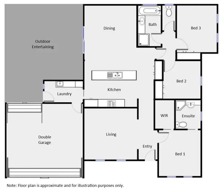 Floorplan of Homely townhouse listing, 1 Brent Court, Mildura VIC 3500
