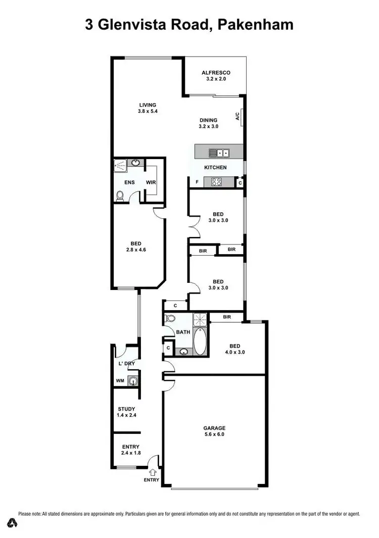 Floorplan of Homely house listing, 3 Glenvista Road, Pakenham VIC 3810