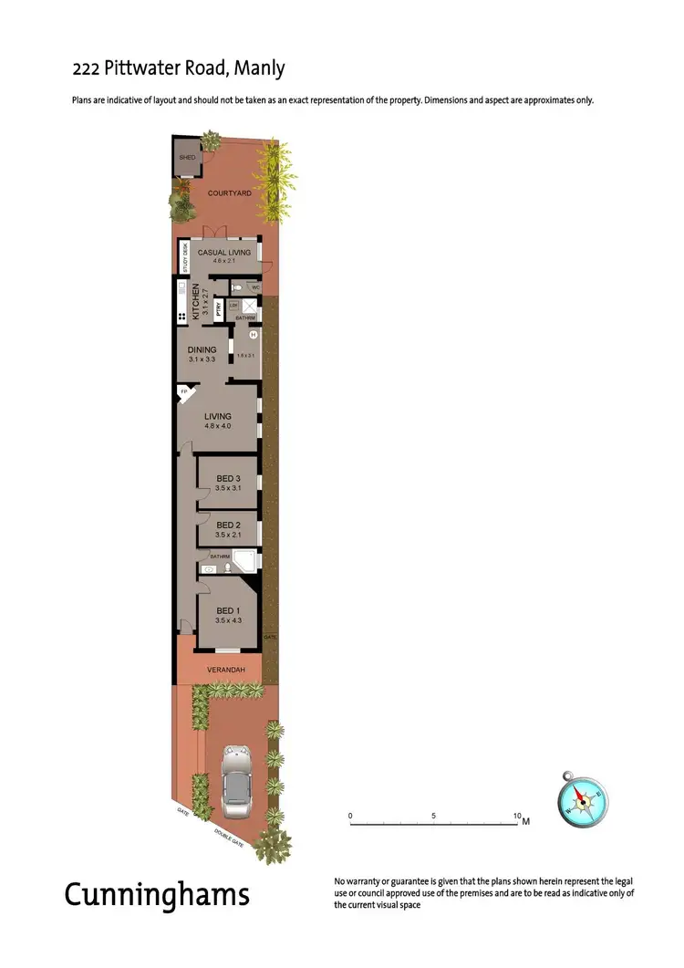 Floorplan of Homely semi-detached listing, 222 Pittwater Road, Manly NSW 2095